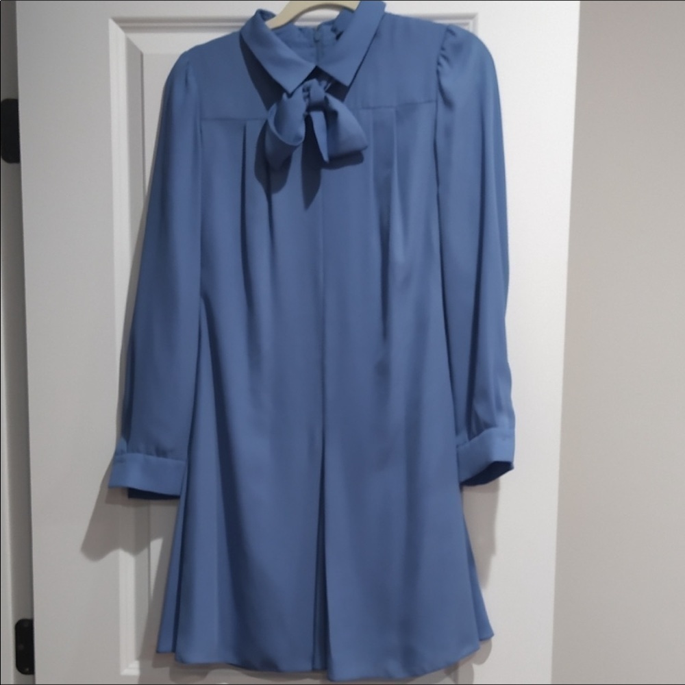 Blue classy skirt dress